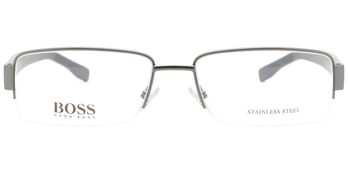 hugo boss half frame glasses