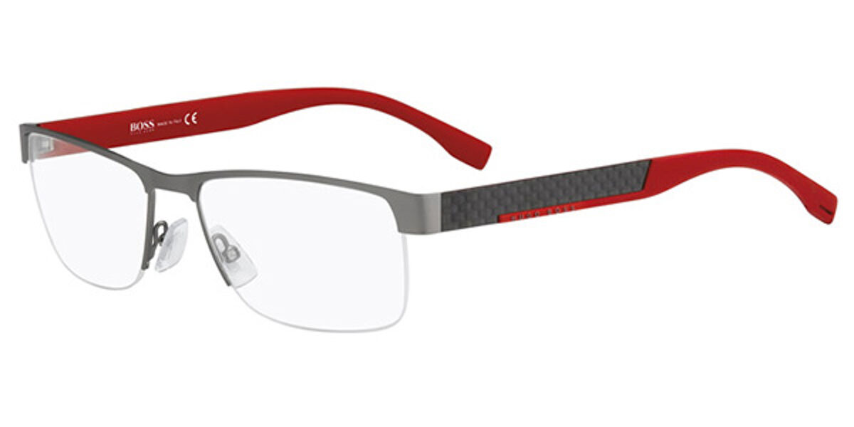 Boss 0644 HXR Eyeglasses in Grey/Red | SmartBuyGlasses USA