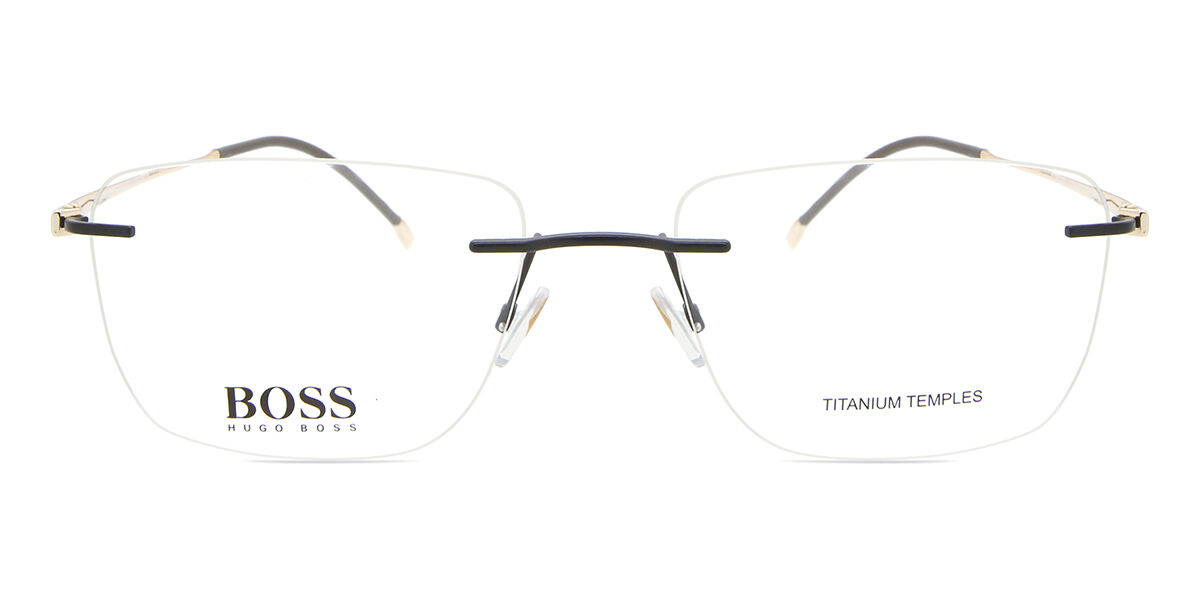 Photos - Glasses & Contact Lenses BOSS 1266/A Asian Fit 003 Men's Eyeglasses Black Size 57 (Frame 