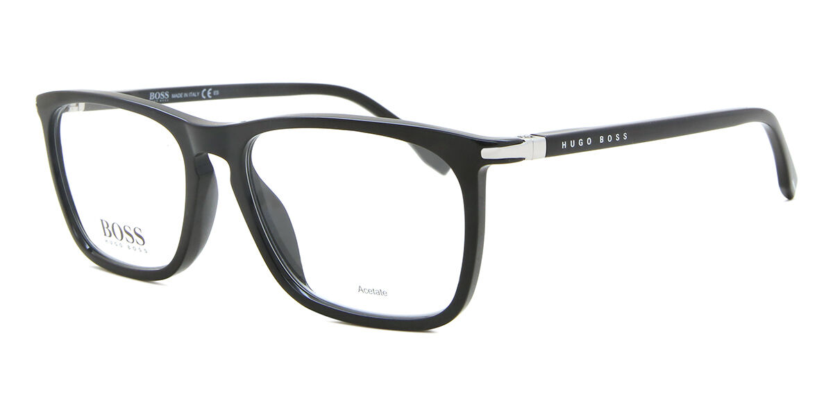 メガネ Hugo Boss BOSS1458 807 Black Round Acetate Glasses Hugo Boss 1445 807 Glasses - US