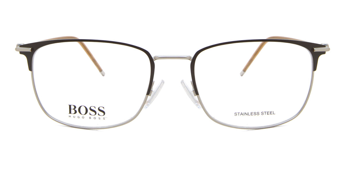 Photos - Glasses & Contact Lenses BOSS 1373 12R Men's Eyeglasses Brown Size 56  - Blue Light Block Available (Frame Only)