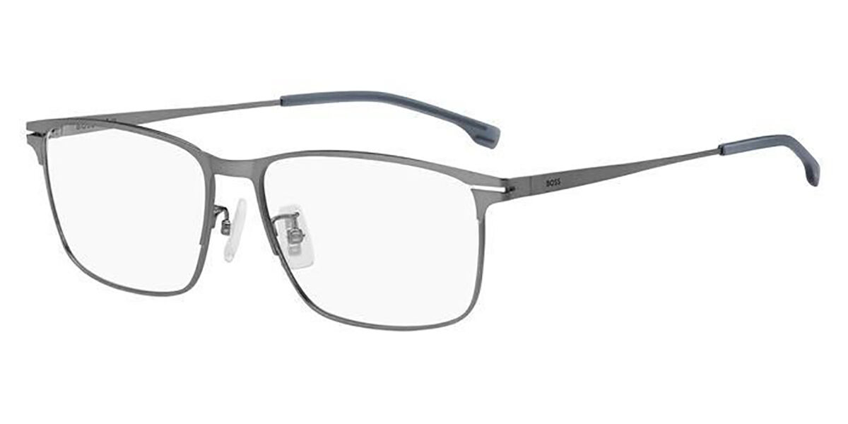 Photos - Glasses & Contact Lenses BOSS 1467/F Asian Fit R80 Men's Eyeglasses Silver Size 57 (Frame 