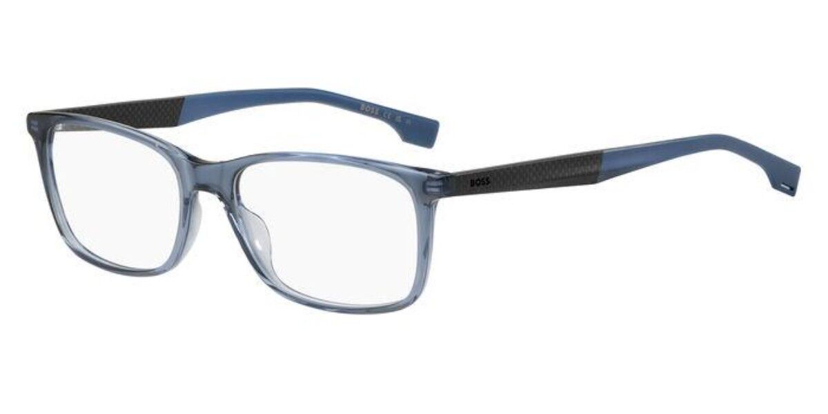 Photos - Glasses & Contact Lenses BOSS 1581 PJP Men's Eyeglasses Blue Size 55  - Blue (Frame Only)