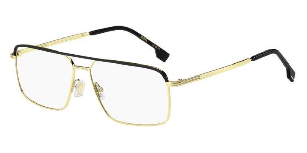Photos - Glasses & Contact Lenses BOSS 1606 RHL Men's Eyeglasses Gold Size 58  - Blue (Frame Only)