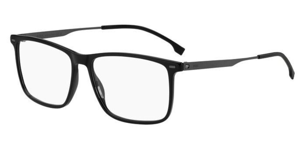 Photos - Glasses & Contact Lenses BOSS 1642 ANS Men's Eyeglasses Black Size 57  - Blue (Frame Only)