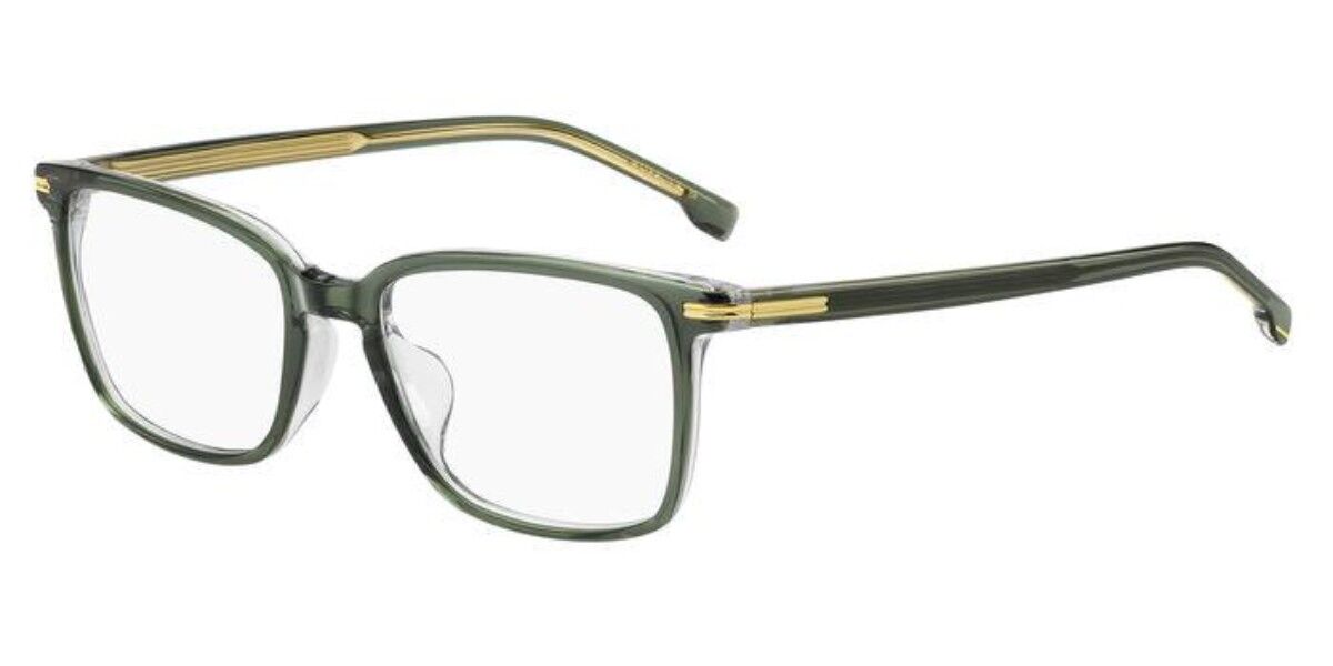 Photos - Glasses & Contact Lenses BOSS 1670/F Asian Fit 1ED Men's Eyeglasses Green Size 55 (Frame 