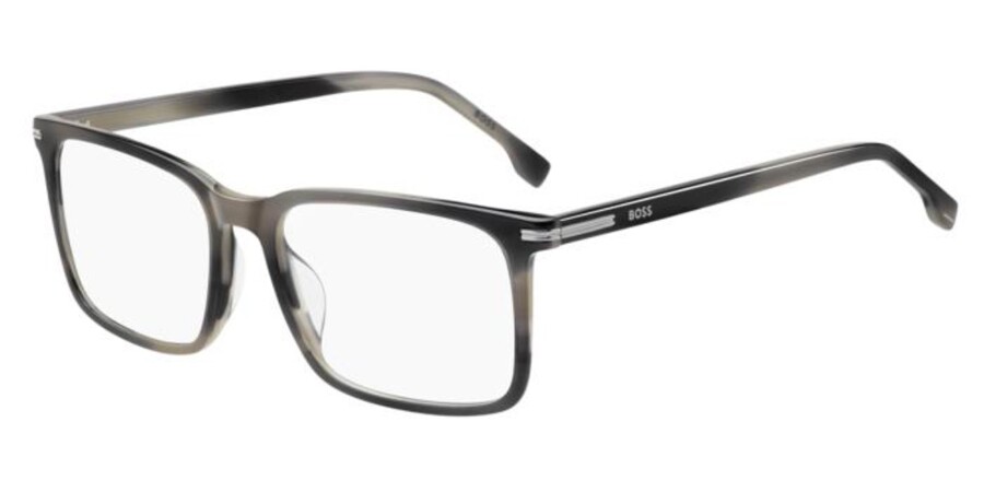 Boss 1753 BOSS 1753/G Asian Fit 2W8 Glasses Grey Black Horn | SmartBuyGlasses UK