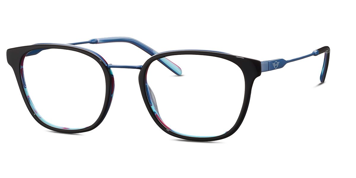 Mini 741038 10 Men's Eyeglasses Black Size 49 (Frame Only) - Blue Light Block Available