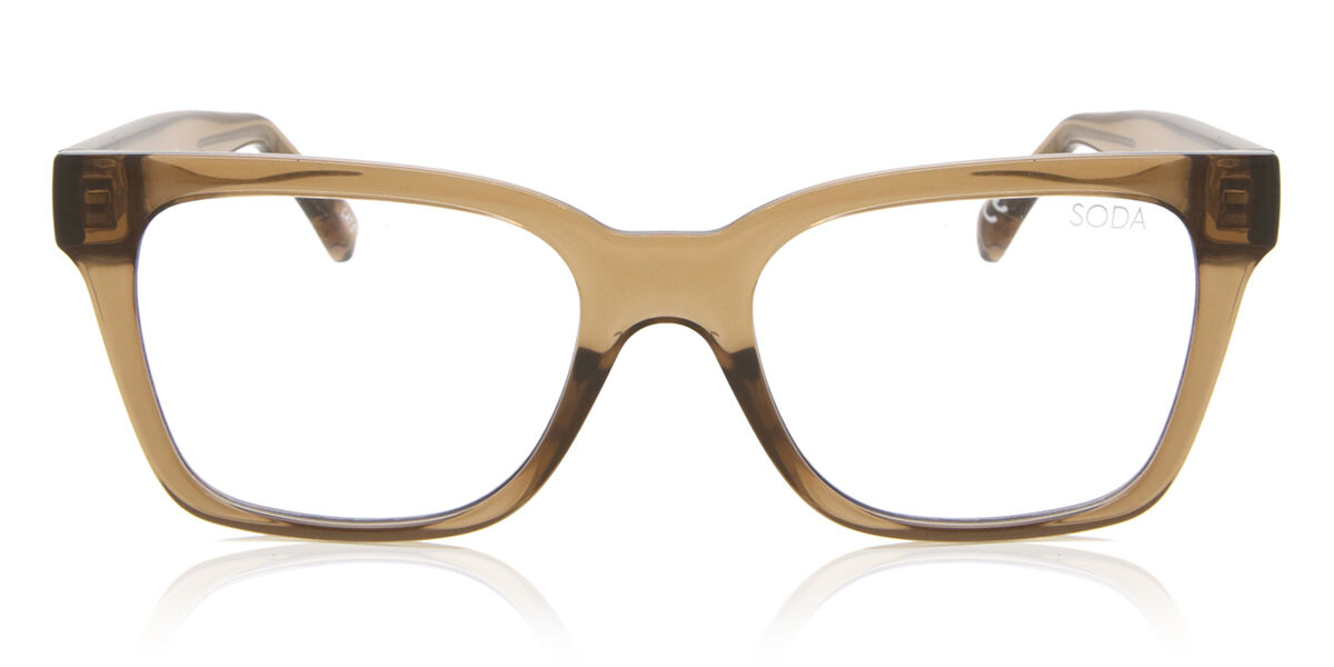 Soda Shades Soda PRINCE Crystal Taupe Men's Glasses Brown Size - Free Lenses - HSA/FSA Insurance - Blue Light Block Available