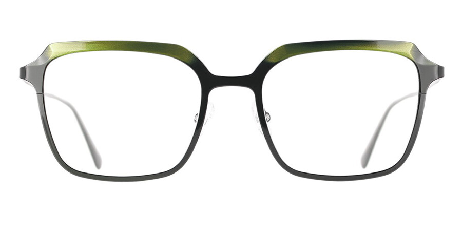 VANNI V4241 C209 Square Shiny Black Green Laminate Eyeglasses ...