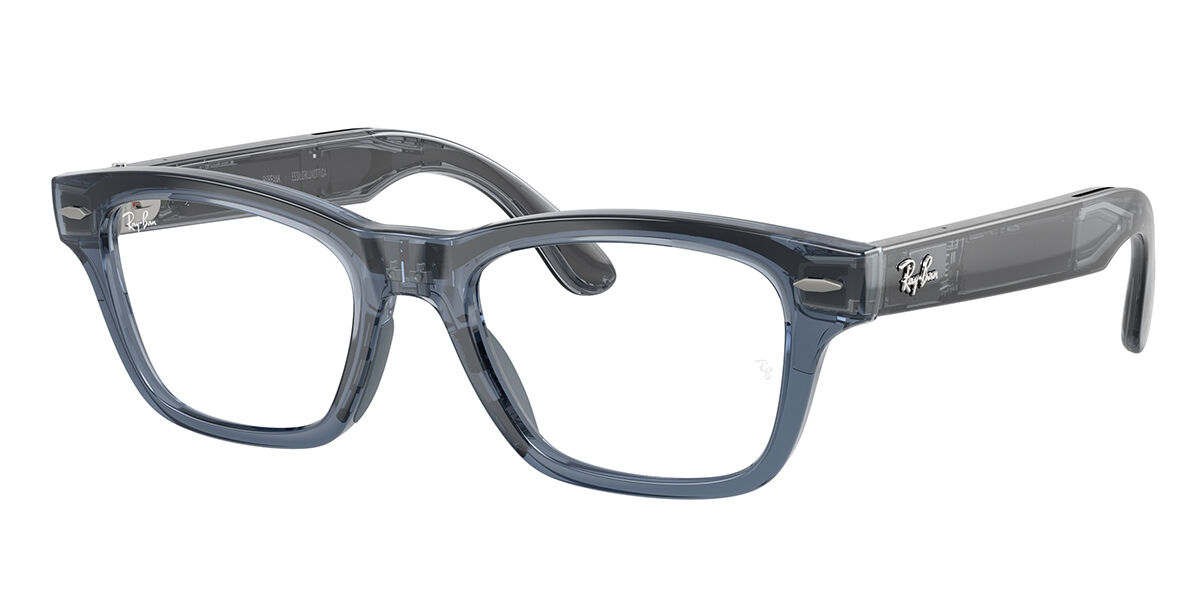 Ray-Ban Meta Audio Burbank Optics Transparent Blue frame Demo Lens lenses AI Glasses