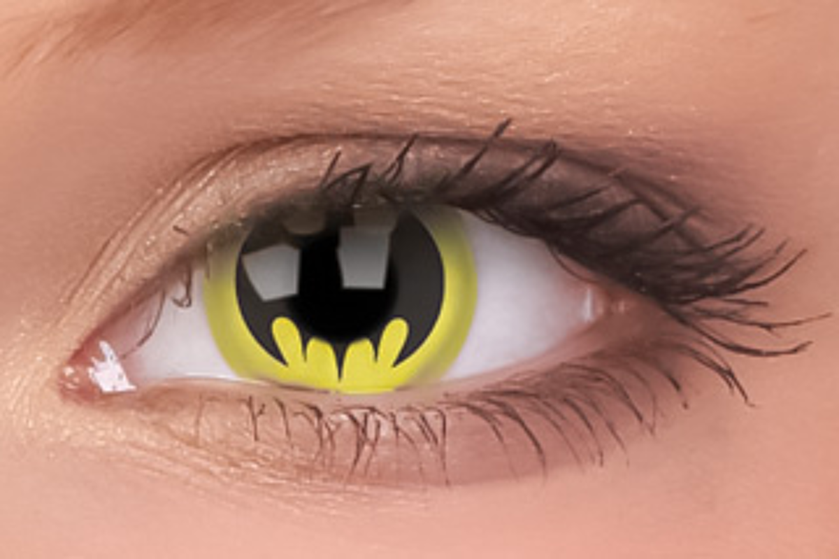 ColourVue Crazy Lenses Bat Crusader 2 Pack Three Monthly Disposable