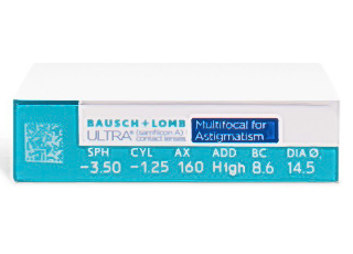 Ultra Multifocal For Astigmatism 6 Pack Monthly Disposable Contact ...